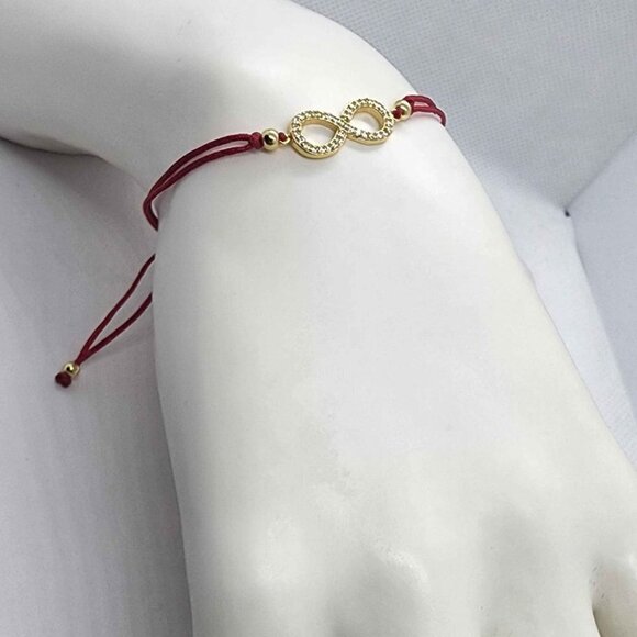 Infinity Symbol Bracelet – Sterling Silver 925, Adjustable - Picture 2 of 3